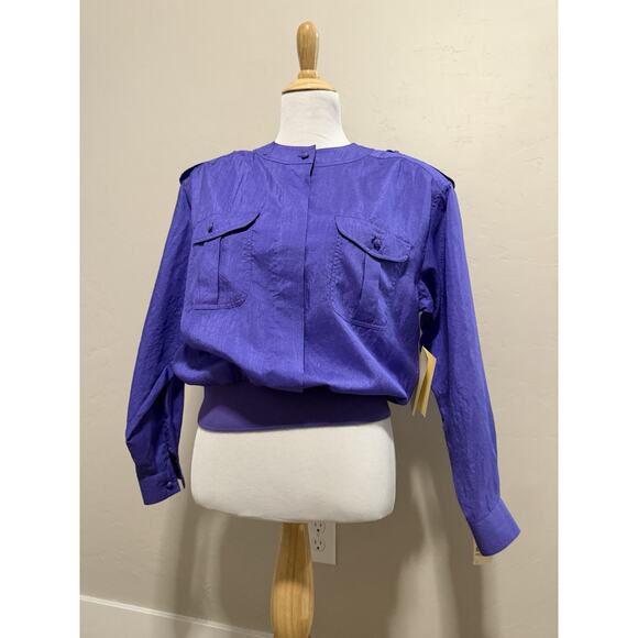 Brand New 90s Vintage Women’s Purple Joan Harper Top WITH Tags - Picture 5 of 14